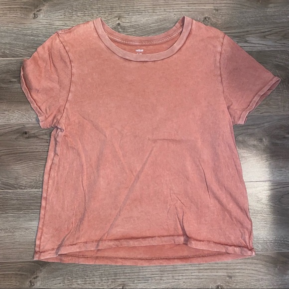 Cropped t-shirt, rust orange, large - Picture 1 of 1
